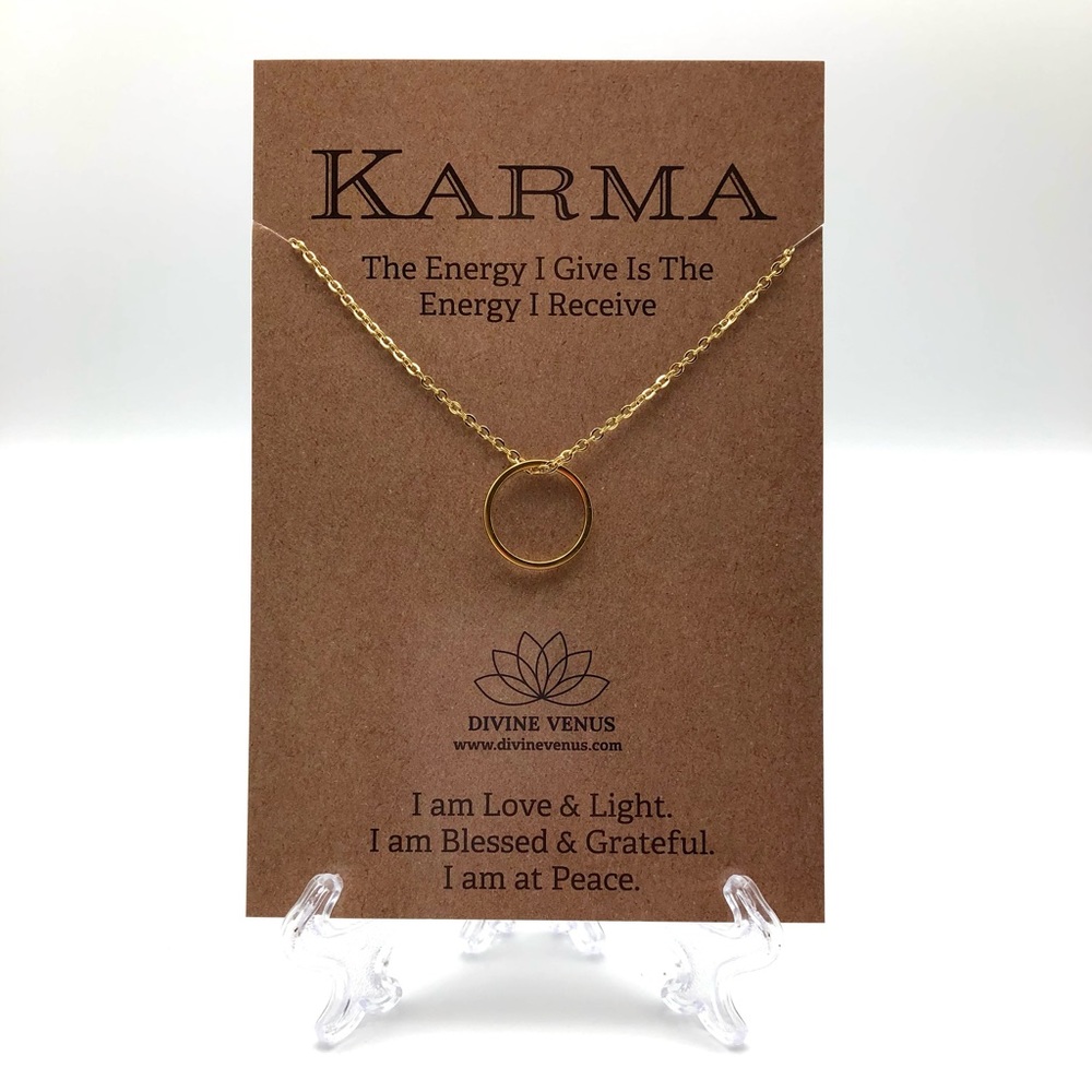 Karma Necklace - Gold Plated Stainless Steel